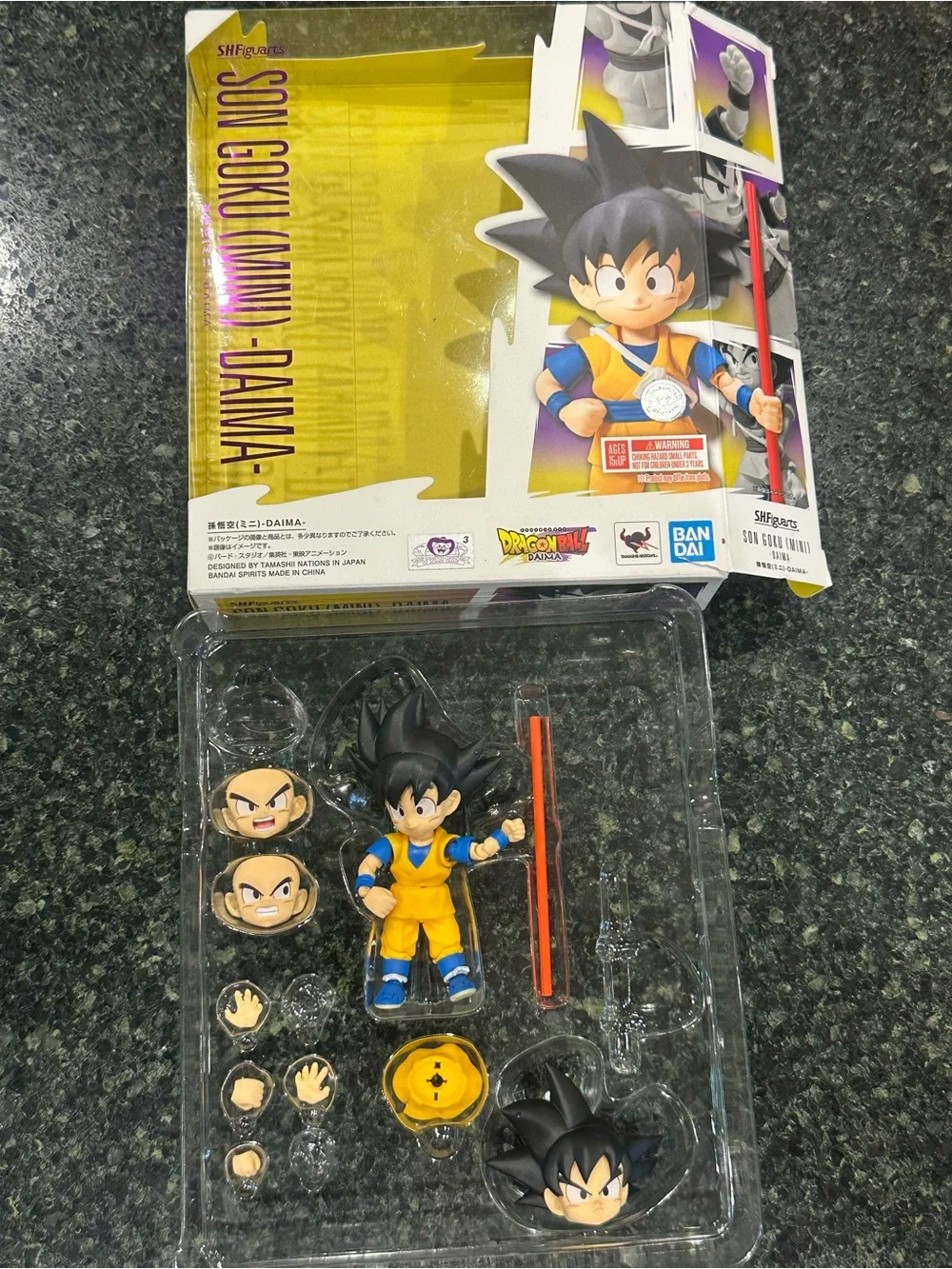 SHFiguarts Dragon Ball Daima son Goku mini Figure Bandai open with box